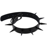 Goth Punk Spike Rivet Choker Collar For Women Heart Bell Necklace