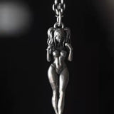 Goth Punk Style Sexy Goddess Pendant Necklace for Men Women