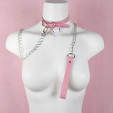 Goth Red PU Leather Collar Choker Necklace Jewelry Women