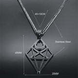 Goth Satan Inverted Pentagram Choker Necklace Stainless Steel