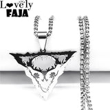 Satan Sheep Head Necklace Stainless Steel Halloween Gift N1188S0