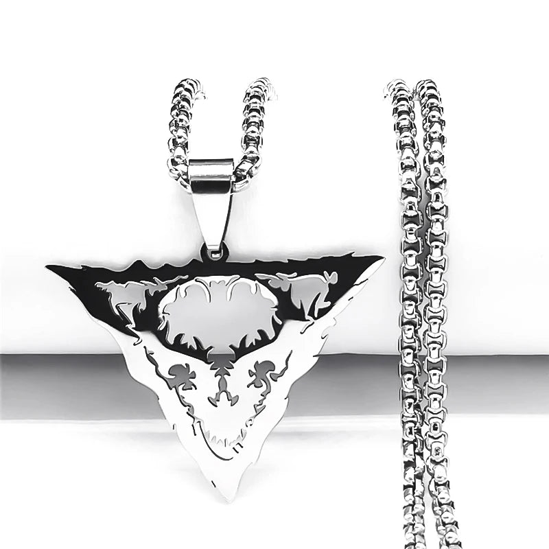 Satan Sheep Head Necklace Stainless Steel Halloween Gift N1188S0