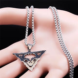 Satan Sheep Head Necklace Stainless Steel Halloween Gift N1188S0