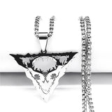 Satan Sheep Head Necklace Stainless Steel Halloween Gift N1188S0