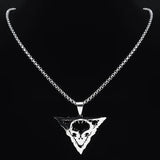 Satan Sheep Head Necklace Stainless Steel Halloween Gift N1188S0