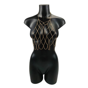 Goth Sexy Body Jewelry Bra Chest Chains Body Chain Bikini for Women