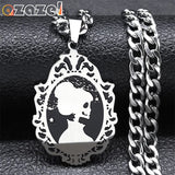 Goth Skeleton Skull Spider Wep Necklace Pendant Halloween Gift N7930S08