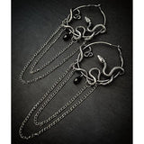 Goth Snake Hoop Earrings Wiccan Gothic Punk Rock Grunge Novelty Statement Women