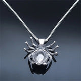 Goth Spider Halloween Pendant Necklace for Men Punk Rock Gothic Jewelry