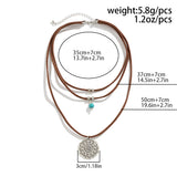 Goth Coin Pendant Choker Multilayer Necklace Velvet Chain Halloween