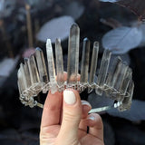 Goth Witch Crown Wicca Maleficent Halloween Smoky Quartz Crown Priestess