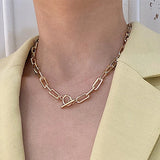 Goth Metal Net Choker Chain Neck Strap Girl Kpop Collar