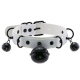 Goth PU Leather Heart Round Choker Necklace For Women