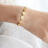 Gothic 18K Plated Smiley Face Bracelet Daily Christmas Gift Jewelry Women