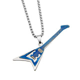 Gothic Titanium Steel Guitar Necklace Men Women Accessories