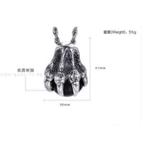 Gothic Stainless Steel Wolf Eagle Claws Pendant Necklace
