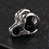 Gothic Stainless Steel Wolf Eagle Claws Pendant Necklace