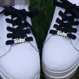 Gothic Baby Girl Letter Shoelace Stainless Steel Shoe Tags