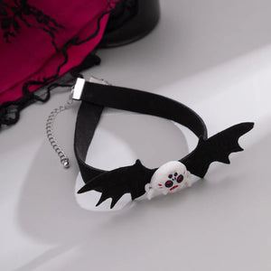 Gothic Bat Choker Necklace Halloween Accessories Ghost Necklaces