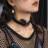 Gothic Bat Choker Necklace Halloween Accessories Ghost Necklaces