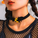 Gothic Bat Choker Necklace Halloween Accessories Ghost Necklaces