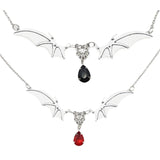 Gothic Bat Clavicle Chain Sweater Necklace Halloween Witch Bat Jewelry