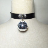 Gothic Bells Necklace Punk Rock Cosplay Harajuku Sexy Leather Heart Spike Choker