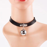 Gothic Bells Necklace Punk Rock Cosplay Harajuku Sexy Leather Heart Spike Choker