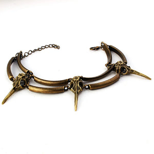 Gothic Bird Skull Ankel Bracelet Women Vintage Evil Magic Foot Ornament