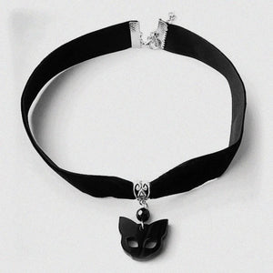 Gothic Cat Charm Necklace Hip Hop Punk Jewelry