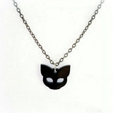 Gothic Cat Charm Necklace Hip Hop Punk Jewelry