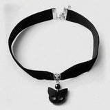 Gothic Cat Charm Necklace Hip Hop Punk Jewelry
