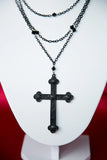 Gothic Cross Long Necklace Men's Women's Witchcraft Punk Hip Hop Jewelry