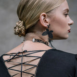 Gothic Lace Choker Necklace Cosplay Rose Beads Pendant Steampunk Party Chain