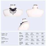 Gothic Lace Choker Necklace Cosplay Rose Beads Pendant Steampunk Party Chain