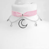 Gothic Moon Chain Choker for Women Girls Punk Jewelry