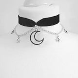 Gothic Moon Chain Choker for Women Girls Punk Jewelry