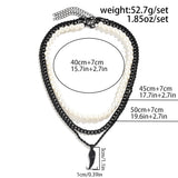 Gothic Wing Pendant Necklace with Twisted Chain