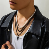 Gothic Wing Pendant Necklace with Twisted Chain