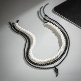 Gothic Wing Pendant Necklace with Twisted Chain