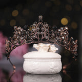 Gothic Rhinestone Tiaras and Crowns Bride Wedding Hair Jewelry Accessories