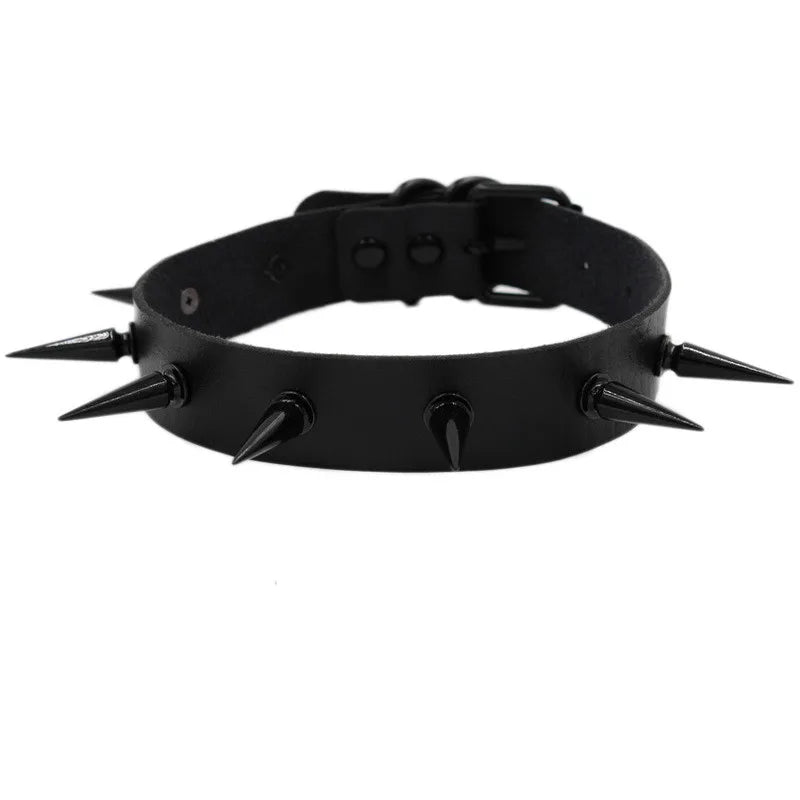 Gothic Spiked Punk Choker Collar Spikes Rivets Studded Chocker Necklace