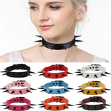 Gothic Spiked Punk Choker Collar Spikes Rivets Studded Chocker Necklace