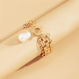Vintage Pearl Bracelet Bangle for Women Men Armband