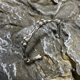 Gothic Bone Adjustable Stainless Steel Bracelet Punk Skeleton Bangle