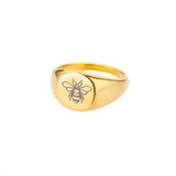 Gothic Carved Bee Butterfly Rings Stainless Steel Couple Ring Vintage Jewelry