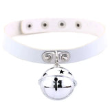 Gothic Choker Necklace Bell Pendant Ring Punk Rock Women Lady Girls Jewelry