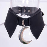 Gothic Choker Punk Pendant Crescent Necklace