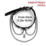 Gothic Choker Rivet Pendant Necklace Adjustable Collar