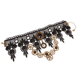 Gothic Chokers Beaded Flowers Sexy Lace Neck Choker Necklace Vintage